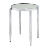 Abbe - End Table - Glass & Chrome
