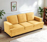 Modern Sofa, Comfortable 3 Seater Couch With Deep Seating, Loose Back Cushions, Wide Arms