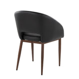 Renee - Upholstered Contemporary Chair (Set of 2) - Walnut Metal Legs