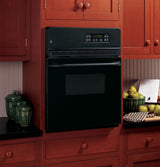 GEJRP20BJBB - 24 in. 2.7 cu. ft. Electric Single Wall Oven - Black on Black