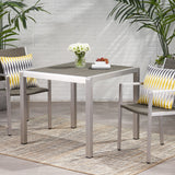 Outdoor Square Dining Table With Aluminum Frame