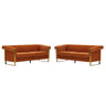 2 Piece Sofa Set With Tufted Back And Deep Seating