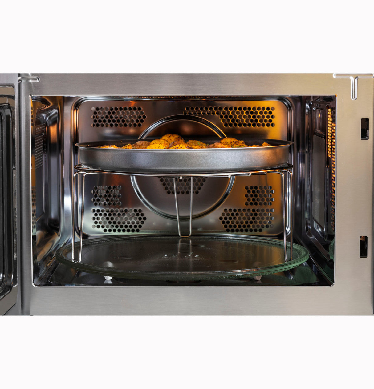 GE GCST10A1WBB countertop microwave - broil feature