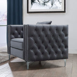 Gillian II - Chair - Light Gray Velvet
