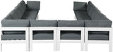 Nizuc - Outdoor Patio 12 Piece Modular Sectional With White Frame