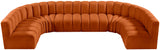 Arc - Velvet Modular U-Shaped Sectional
