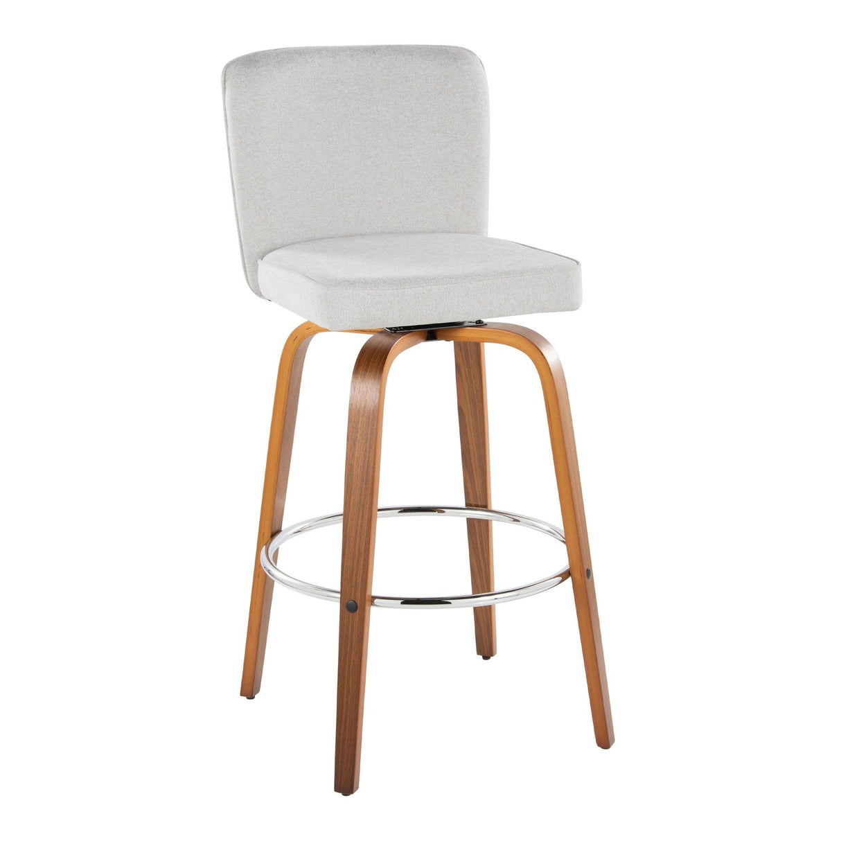 Henry - Fixed-Height XL Barstool (Set of 2) - Walnut Wood