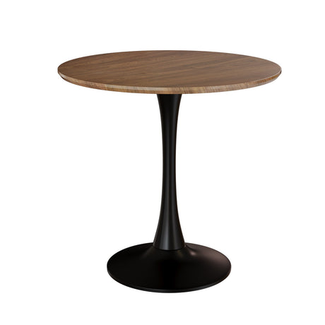 Mid-Century Round Dining Table With Pedestal Base For 2 - 4 People