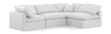 Indulge - Linen 4 Piece Modular Sectional - White