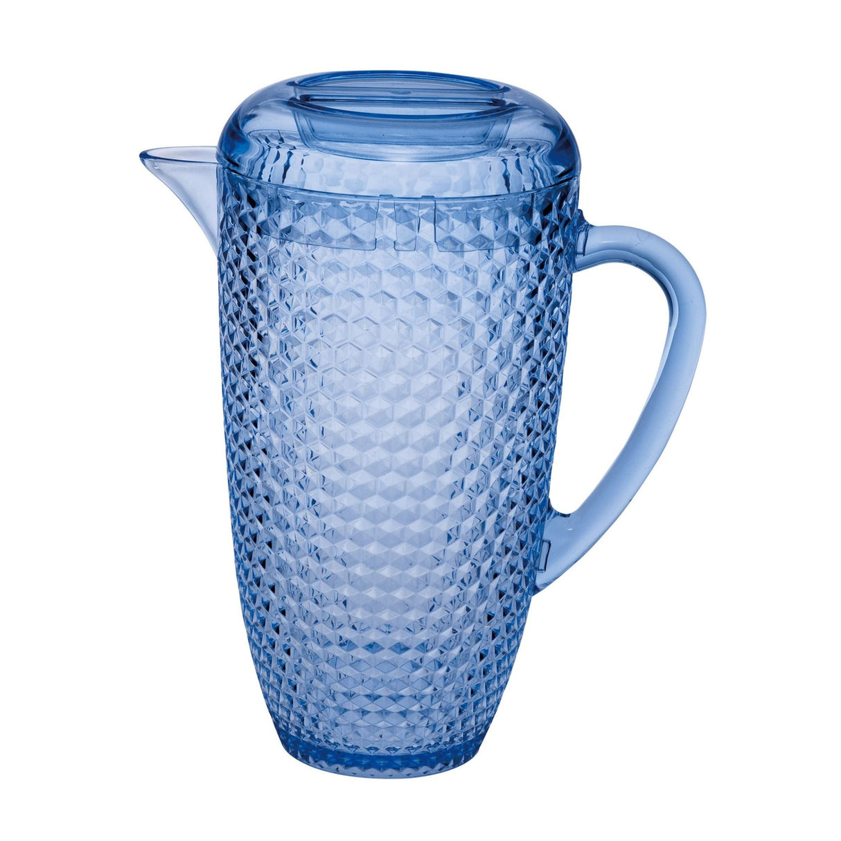 Diamond Cut Unbreakable Plastic Water Pitcher With Lid