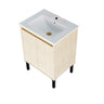 Bathroom Vanity With Ceramic Sink, Floor-Standing Design, Soft-Closing Drawers