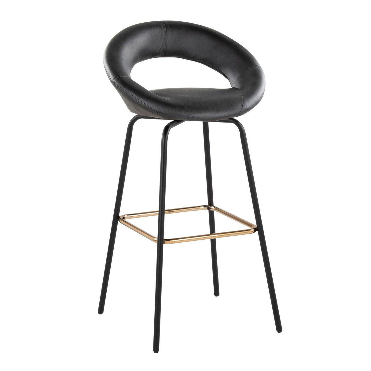 Posh - Fixed-Height Barstool (Set of 2) - Black Metal