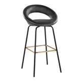 Posh - Fixed-Height Barstool (Set of 2) - Black Metal