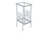 Accent Table, Side Tempered Glass, Transitional - Silver