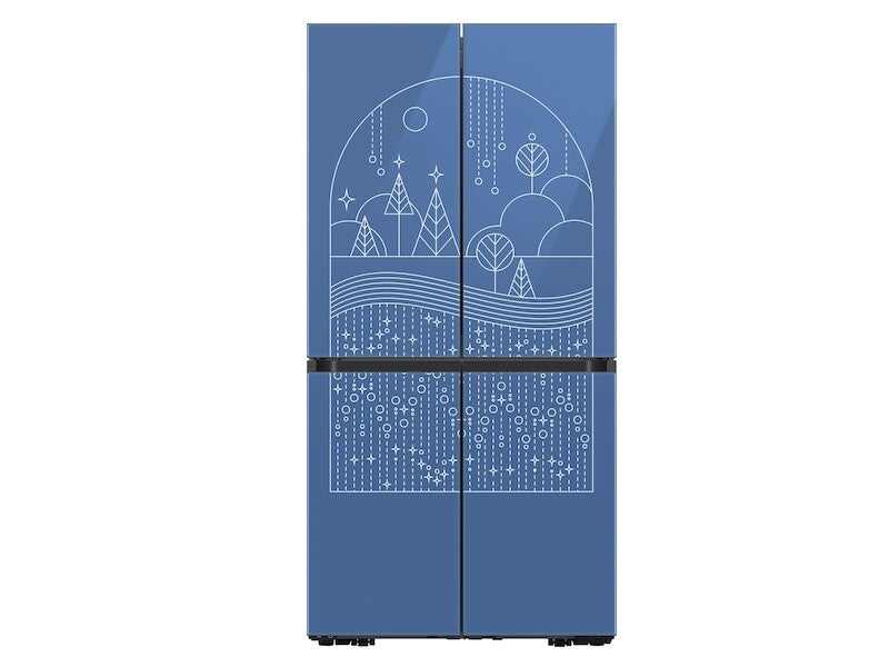 BESPOKE 4-Door Flex Refrigerator Panel Featuring A  Limited Edition Winter Design - Top Left Panel - (RAF18DUUH1)