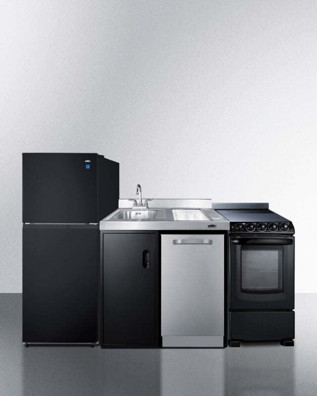 80" Wide All-In-One Kitchenette with Range and Dishwasher - (ACK80HT)