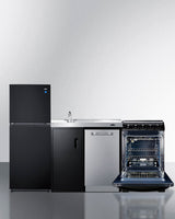 80" Wide All-In-One Kitchenette with Range and Dishwasher - (ACK80HT)
