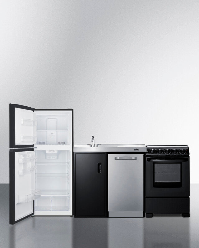 80" Wide All-In-One Kitchenette with Range and Dishwasher - (ACK80HT)