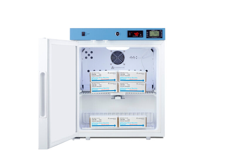 19" Wide Compact Medical Refrigerator, Certified to NSF/ANSI 456 Vaccine Storage Standard - (ACR161WNSF456LHD)