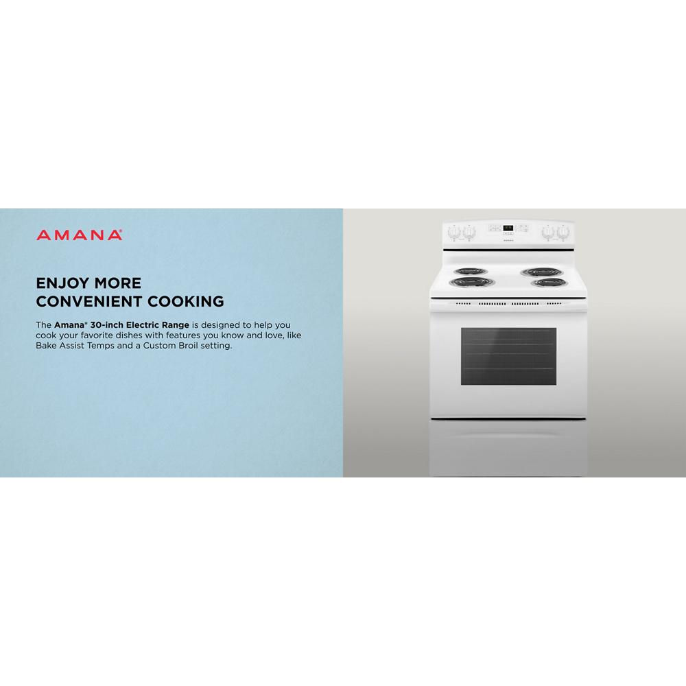 30-inch Amana(R) Electric Range with Bake Assist Temps - (ACR4303MFW) - AMANA