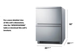 24" Wide 2-drawer All-freezer, ADA Compliant - (ADFD2D24)