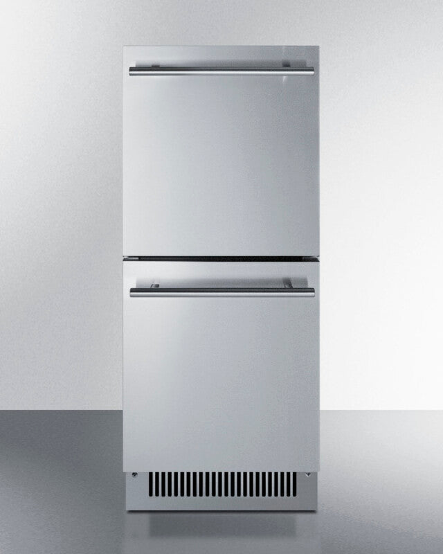 15" Wide 2-drawer All-refrigerator, ADA Compliant - (ADRD15) - SUMMIT