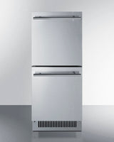 15" Wide 2-drawer All-refrigerator, ADA Compliant - (ADRD15) - SUMMIT