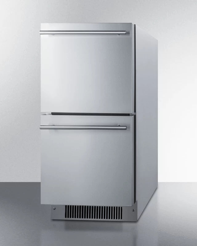 15" Wide 2-drawer All-refrigerator, ADA Compliant (panels Not Included) - (ADRD15PNR) - SUMMIT