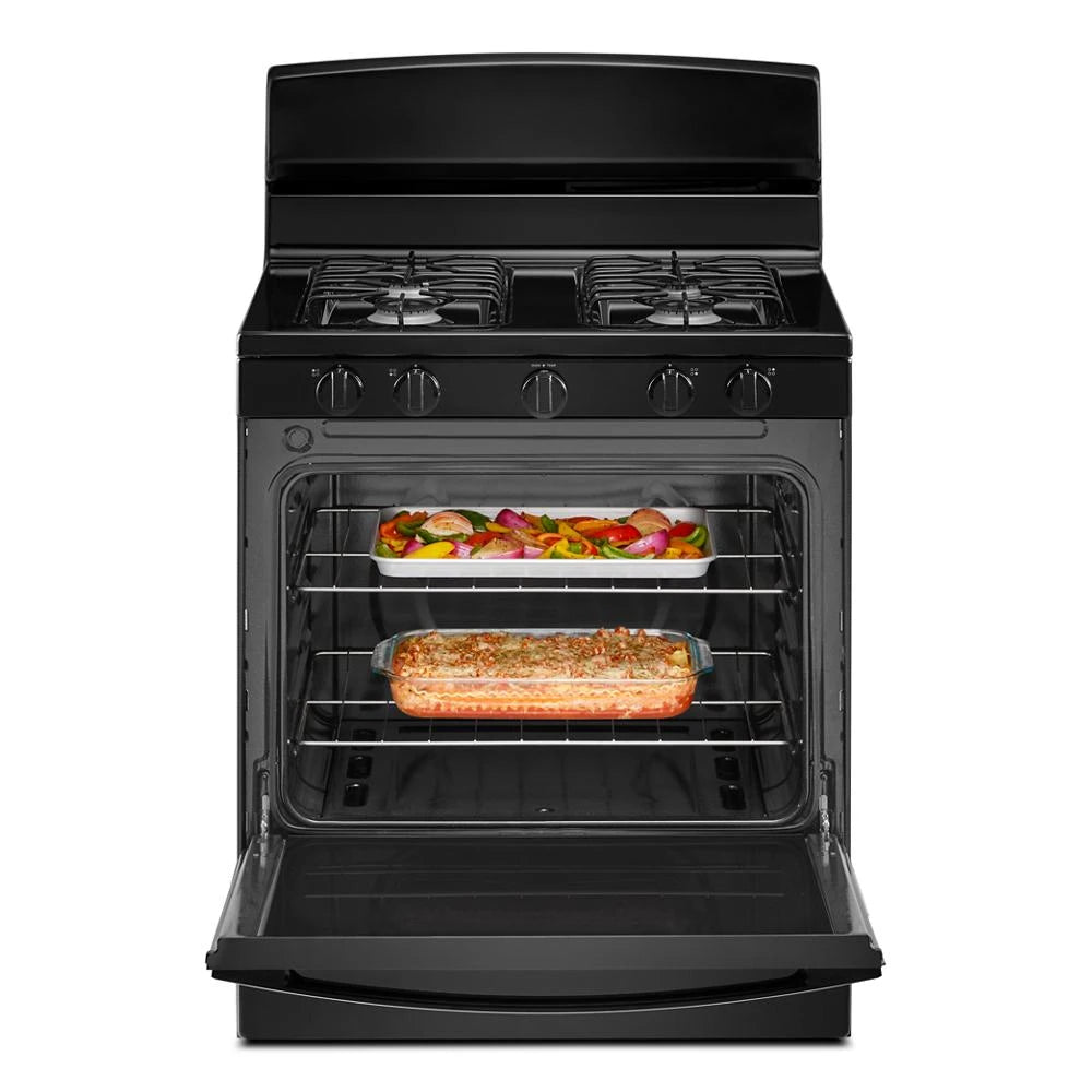 Amana(R) 30-inch Gas Range with Easy-Clean Glass Door - (AGR4203MNB)