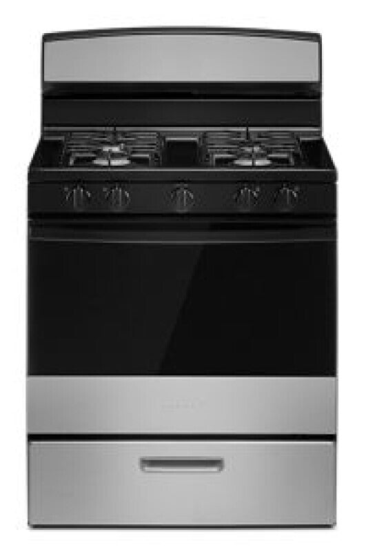 Amana(R) 30-inch Gas Range with Easy-Clean Glass Door - (AGR4203MNS)