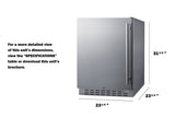 24" Built-In Outdoor Refrigerator, ADA Compliant - (AL55OSCSSLHD)
