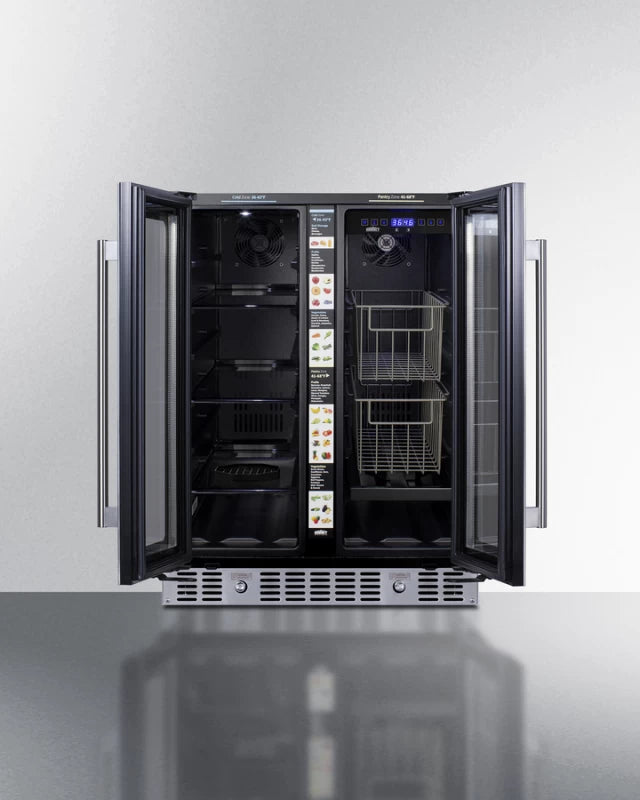 24" Built-in Dual-zone Produce Refrigerator, ADA Compliant - (ALFD24WBVPANTRY)