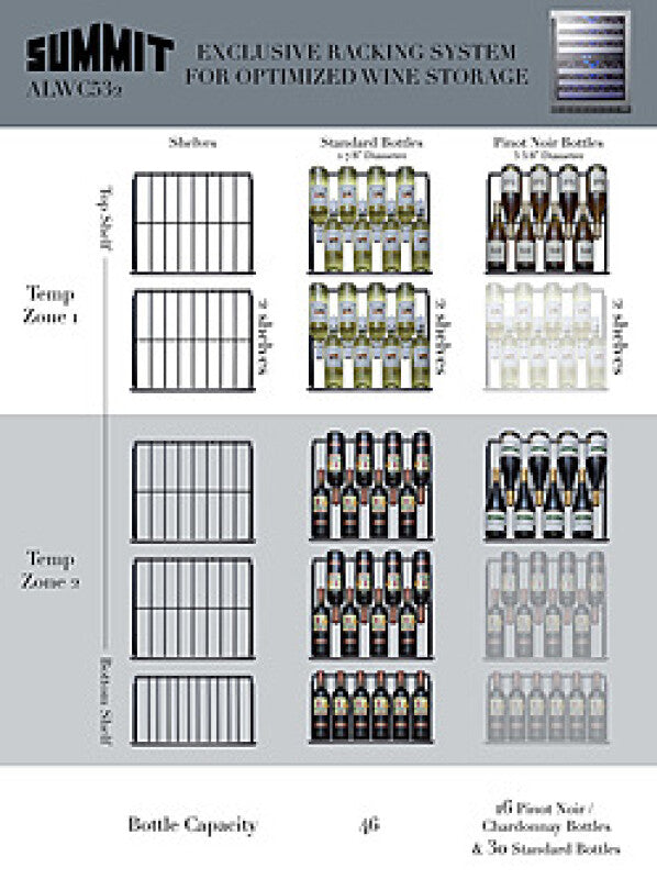 24" Wide Built-in Wine Cellar, ADA Compliant - (ALWC532)