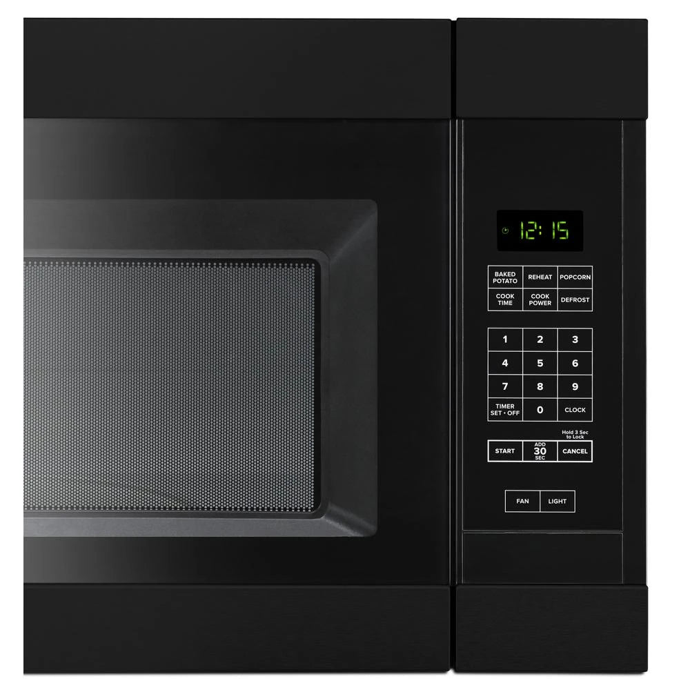 1.6 Cu. Ft. Over-the-Range Microwave with Add 0:30 Seconds - Black - (AMV2307PFB) - AMANA