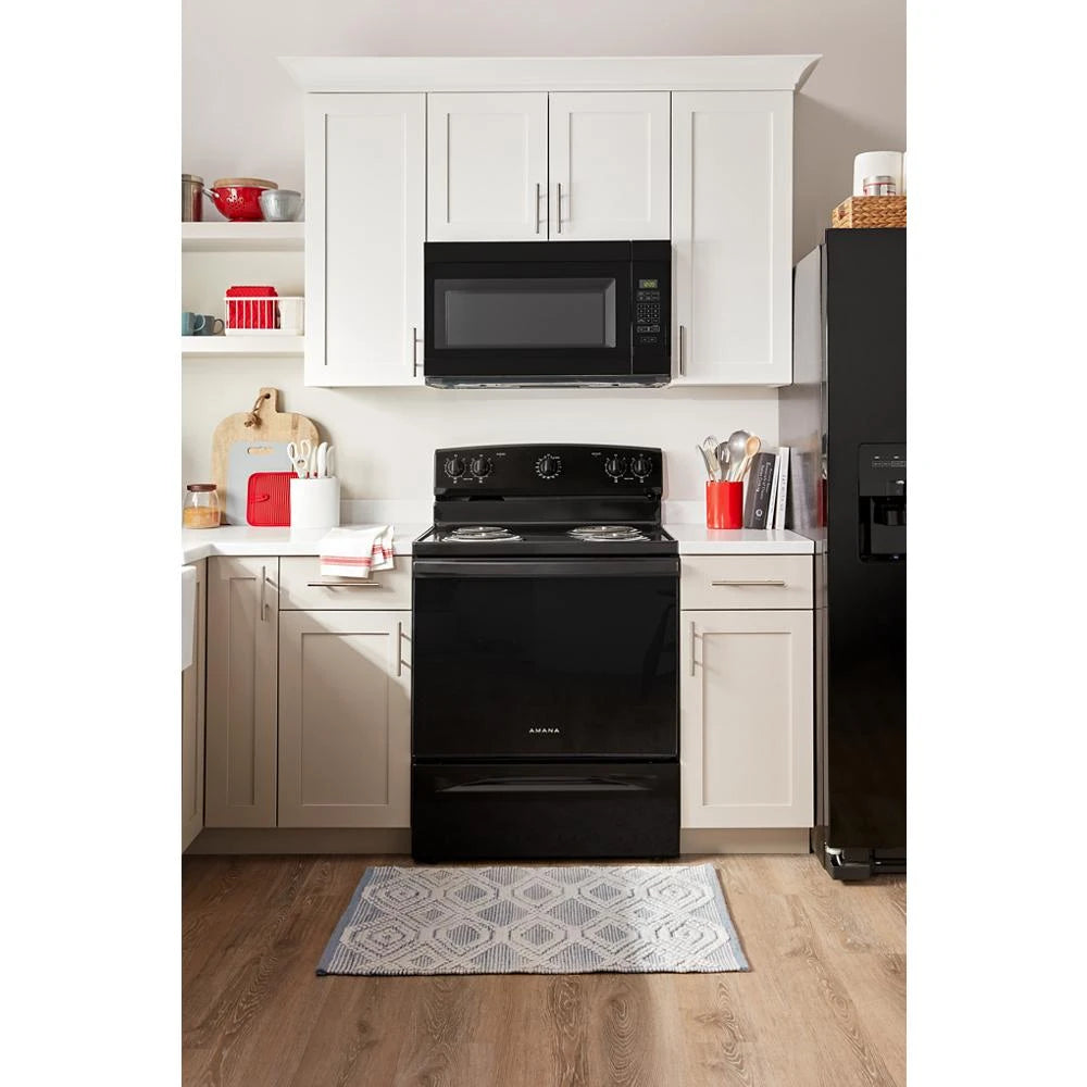 1.6 Cu. Ft. Over-the-Range Microwave with Add 0:30 Seconds - Black - (AMV2307PFB) - AMANA