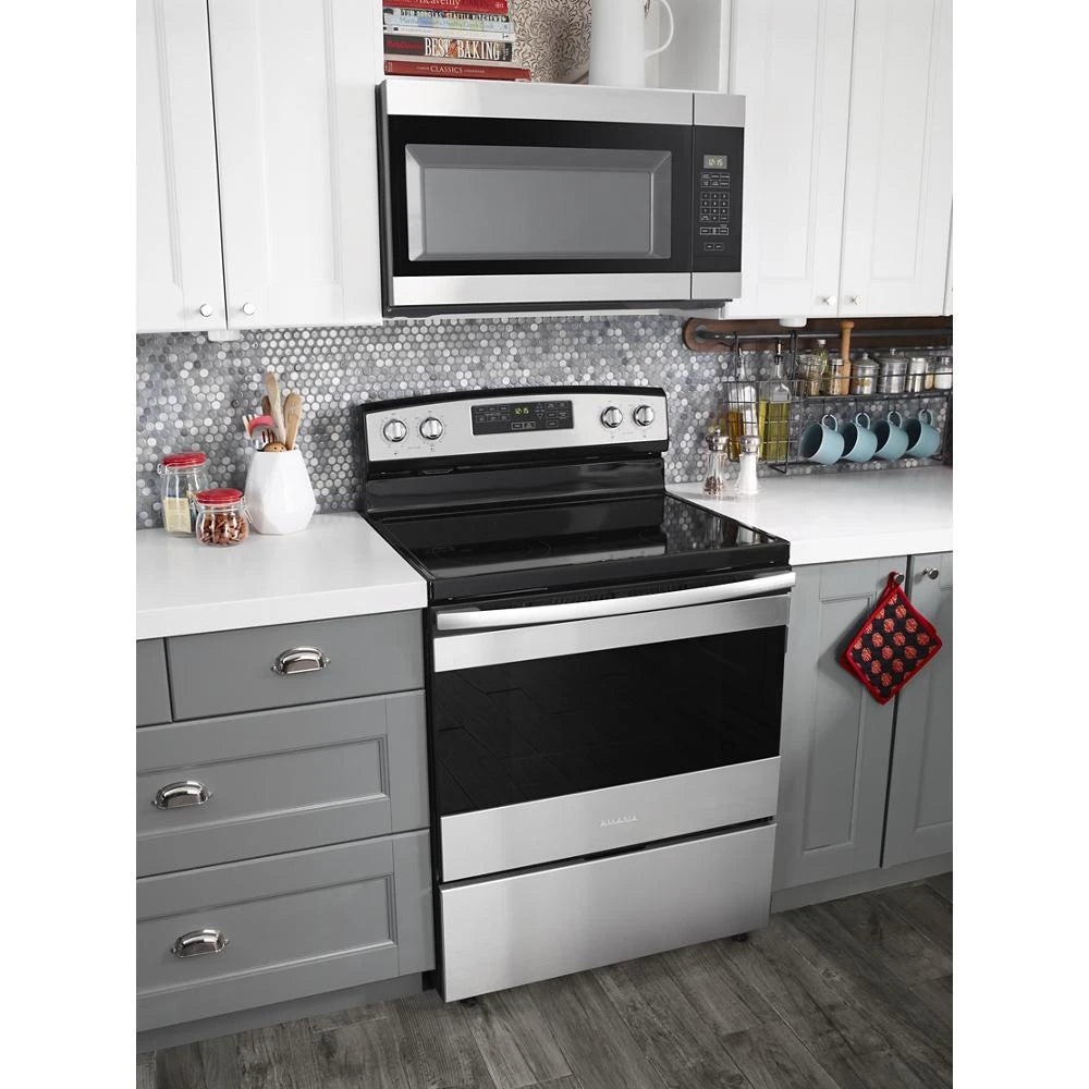 1.6 Cu. Ft. Over-the-Range Microwave with Add 0:30 Seconds - (AMV2307PFS) - AMANA