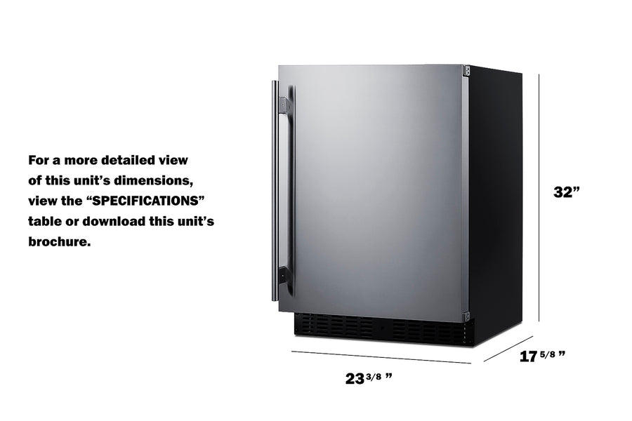 24" Wide Built-in All-refrigerator, ADA Compliant - (ASDS2413)