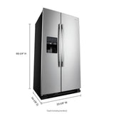 33-inch Side-by-Side Refrigerator with Dual Pad External Ice and Water Dispenser - (ASI2175GRS)