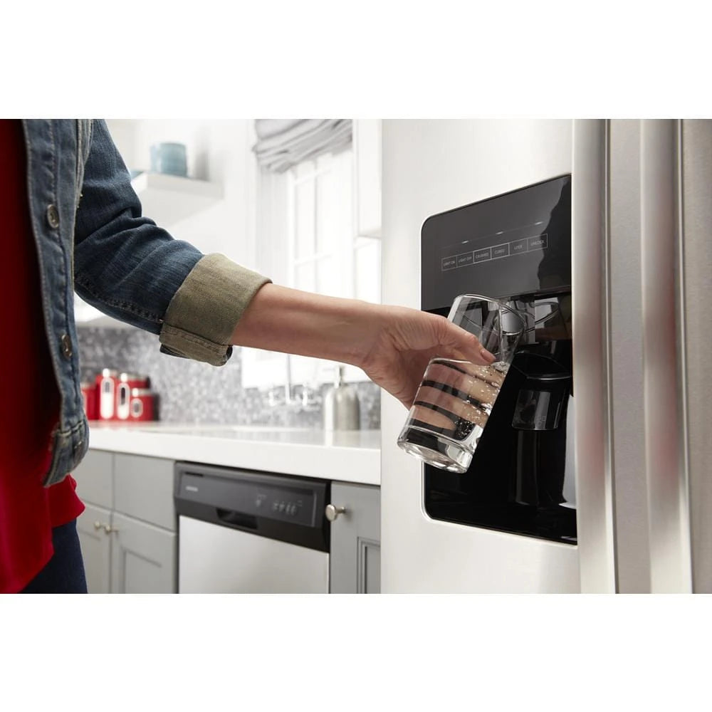 33-inch Side-by-Side Refrigerator with Dual Pad External Ice and Water Dispenser - (ASI2175GRS)