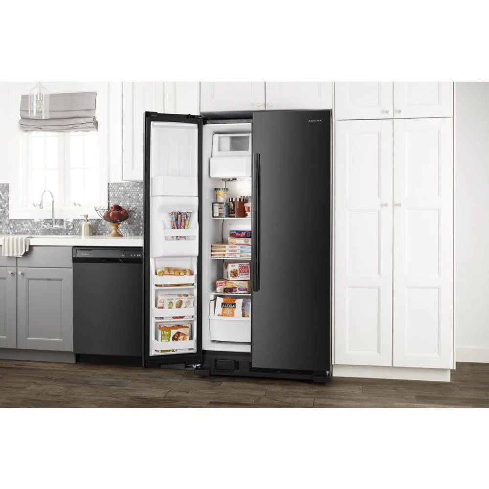36-inch Side-by-Side Refrigerator with Dual Pad External Ice and Water Dispenser - (ASI2575GRB)