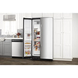 36-inch Side-by-Side Refrigerator with Dual Pad External Ice and Water Dispenser - (ASI2575GRS)