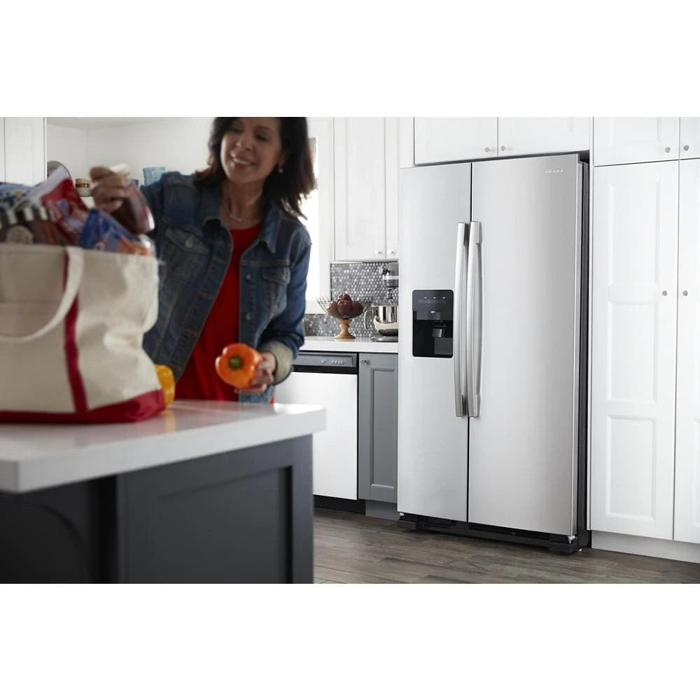 36-inch Side-by-Side Refrigerator with Dual Pad External Ice and Water Dispenser - (ASI2575GRS)