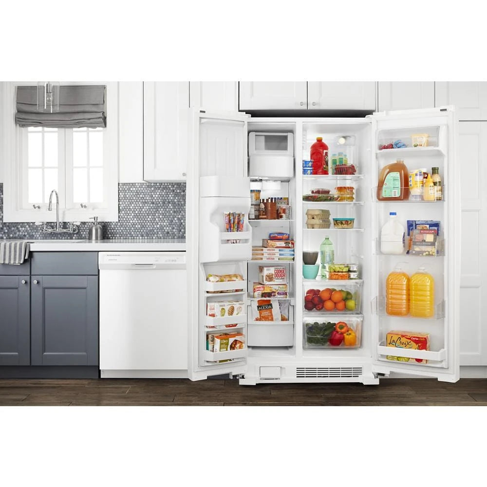 36-inch Side-by-Side Refrigerator with Dual Pad External Ice and Water Dispenser - (ASI2575GRW)