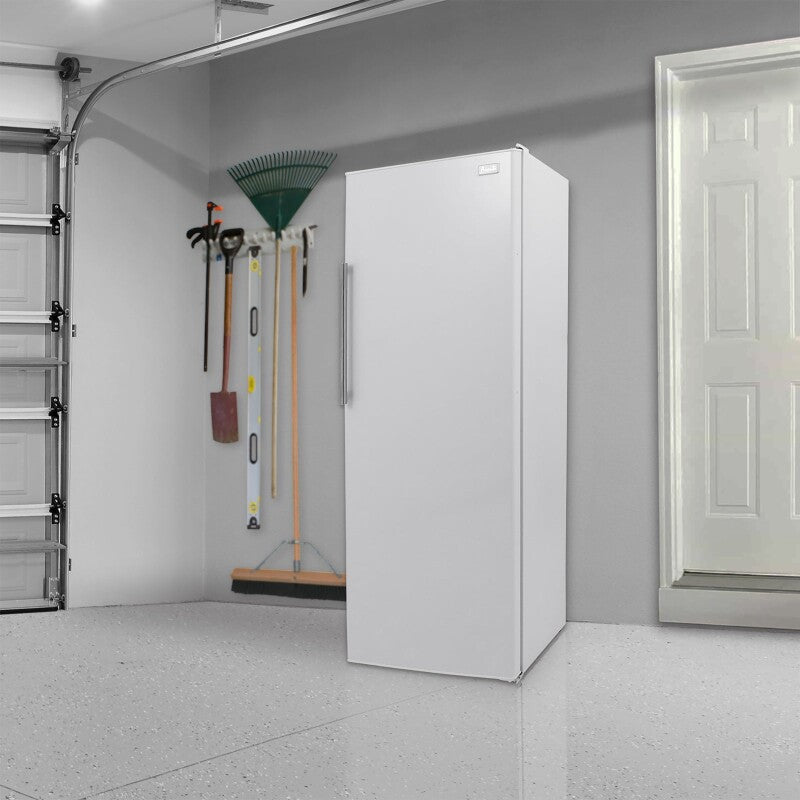 11.0 Cu.Ft. Upright Convertible Freezer, garage ready , reversible doors - (AV1081VFK0W) - AVANTI