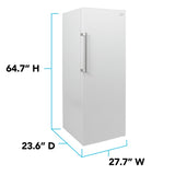 11.0 Cu.Ft. Upright Convertible Freezer, garage ready , reversible doors - (AV1081VFK0W) - AVANTI