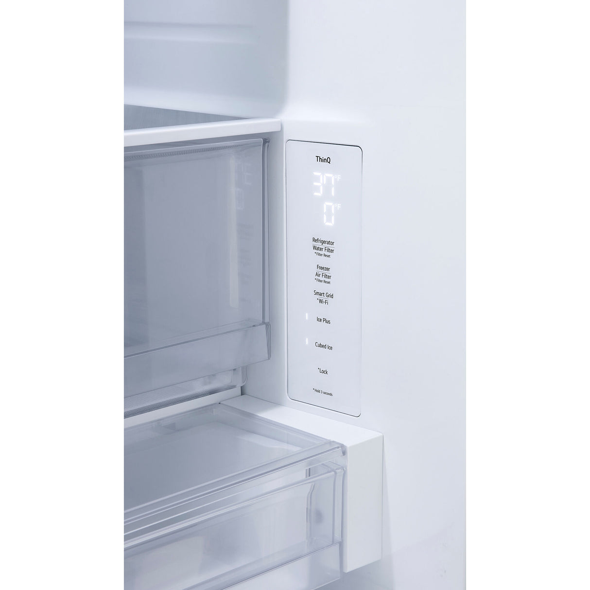 LG LRFLC2726S counter-depth French door refrigerator, product view 10