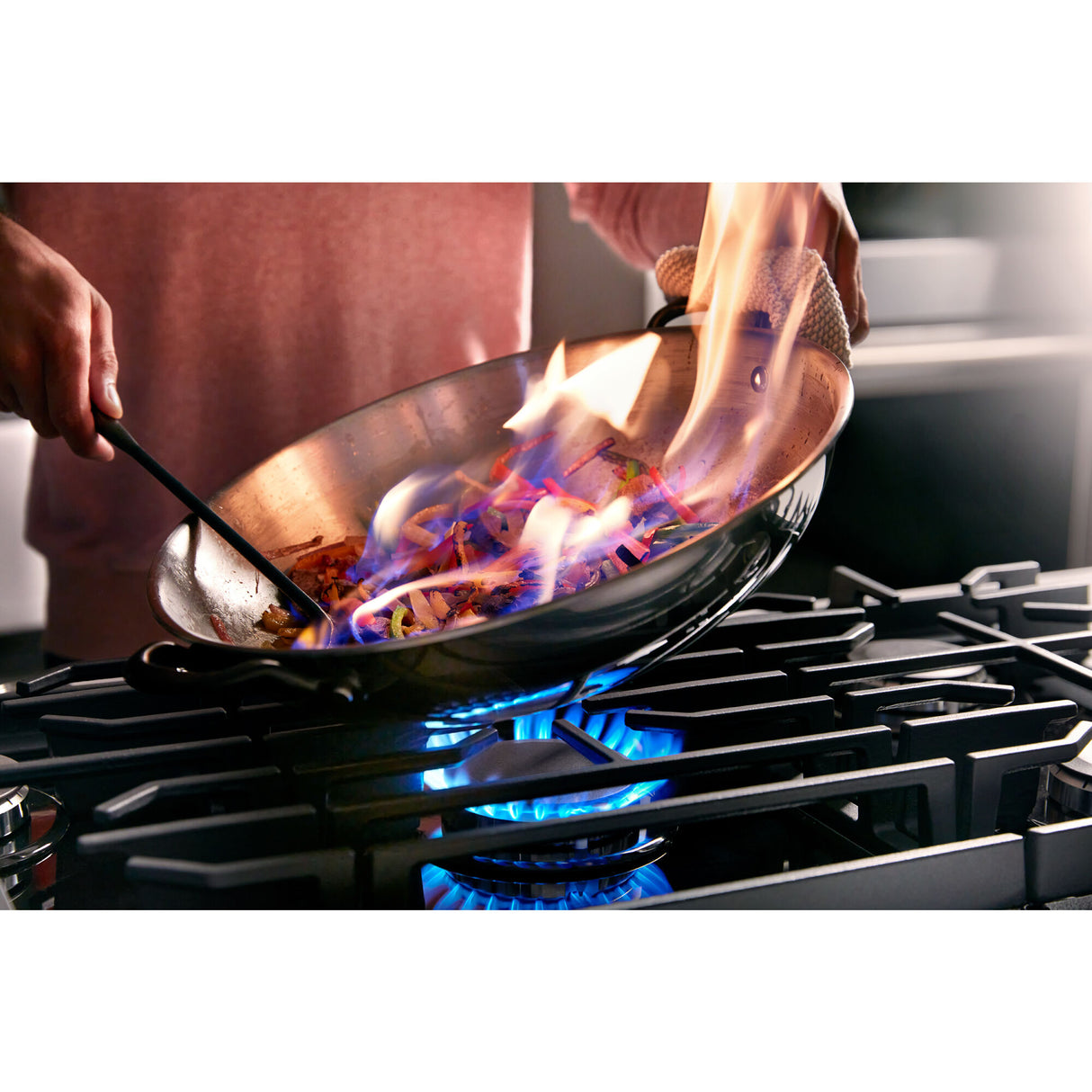 KitchenAid KCGG536PBL 36 Inch Gas Cooktop, product view 12