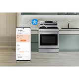 Samsung NE63D6711SR 30 in. 6.3 cu. ft. Smart Air-Fry True European Convection Electric Range with Radiant Burners & Griddle - Stainless Steel