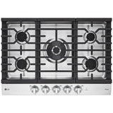 LG CBGJ3027S 30 in. 5-Burner Smart Natural Gas Cooktop with Griddle, Simmer Burner & Power Burner - Stainless Steel