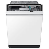 Samsung DW90F89T0U12 Bespoke 24 in. Top Control Smart Dishwasher with 38 dBA Sound Level, 3rd-Rack, Smart Dry with AutoRelease Door & Pocket Handle - White Glass